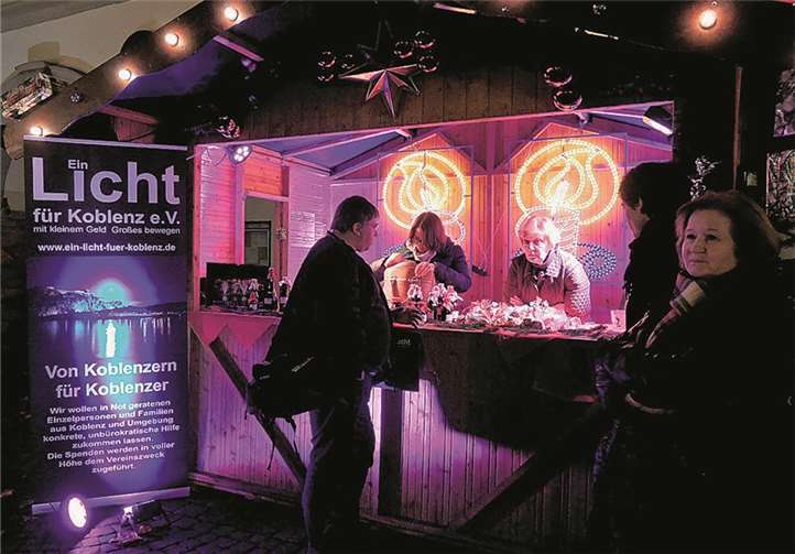 In einem zauberhaften Licht erstrahlte das kleine Häuschen vom Verein „Ein Licht für Koblenz e.V.“.