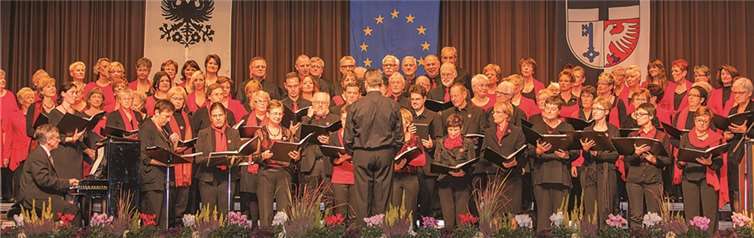 In einheitliche Farben gewandet musizierte der Gesangverein Cäcilia Queckenberg mit den Sängerfreunden aus Deinze. privat