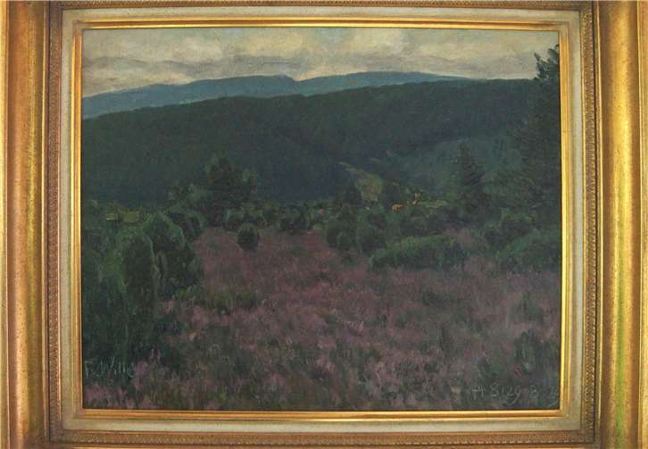 In seinem Bild einer Heide- und Waldlandschaft von 1929 hat Fritz von Wille einen für die Eifel damals typischen Landschaftsausschnitt mit dem Pinsel festgehalten.