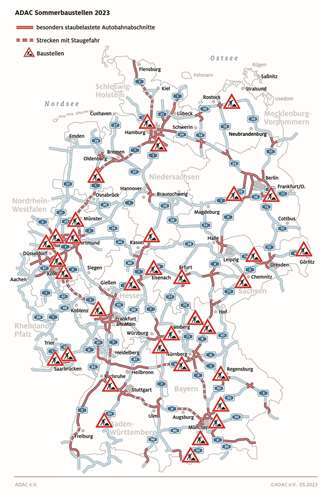 Viel Geduld am langen Wochenende nötig Infografik. Quelle: ADAC e.V.