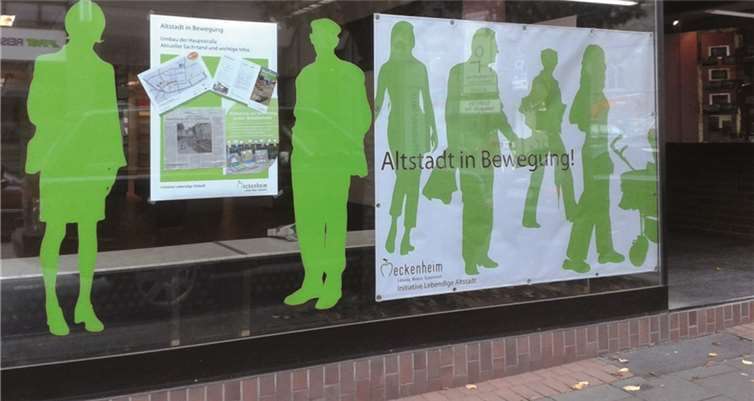 Informationen ansprechend gestaltet: Der neue Baustellen-Infopoint in der Hauptstraße. Stadt Meckenheim