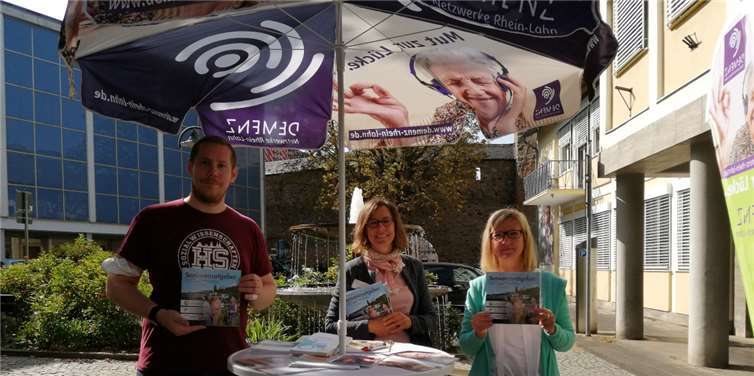 Infostand beim Weltalzheimertag 2020 in Lahnstein.Foto: privat