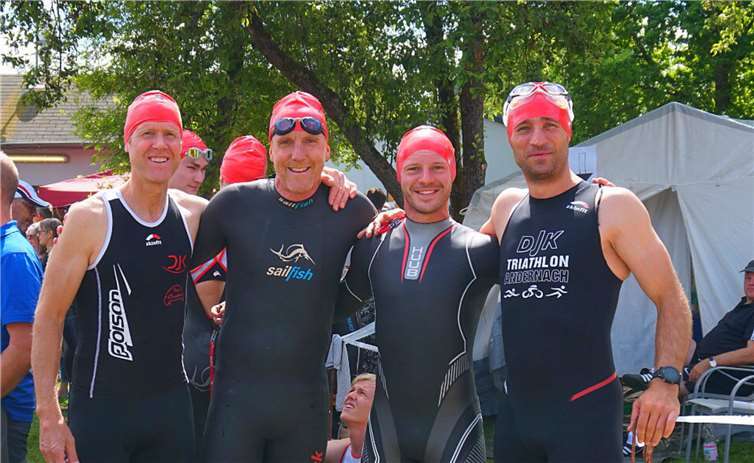 Ingo Neumann Holger Nickolaus Ruben Auer u Björn Besse vor dem Start. Foto: privat