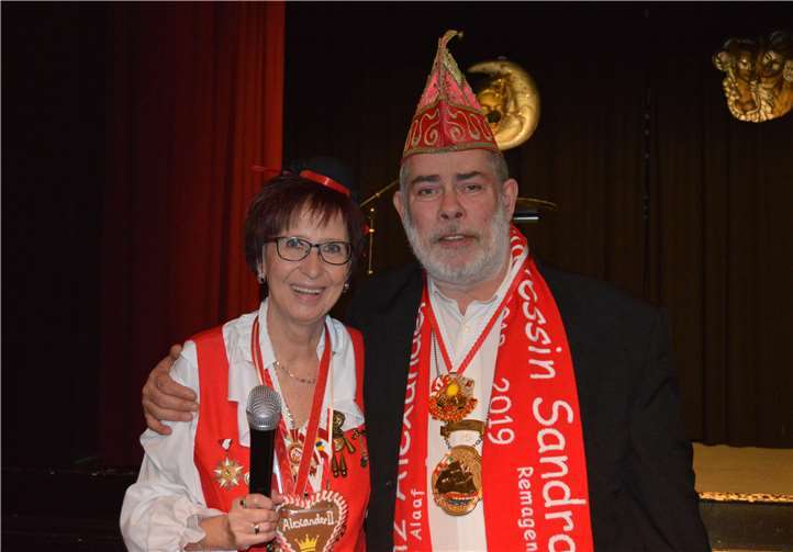 Ingrid Efferz mit Thomas Kossin, der vor elf Jahren Prinz war.