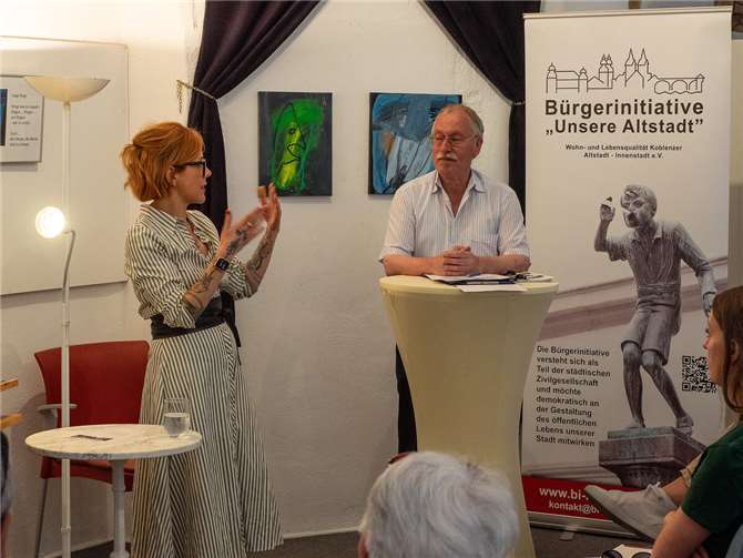 Innenstadtmanagerin Astrid Fries war zu Gast. Foto: Hermann Schäfer