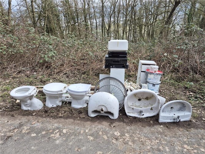 Innerhalb der Stadt Rhens wurden auf Eigentumsflächen des Bundes erhebliche Mengen Müll illegal abgeladen.