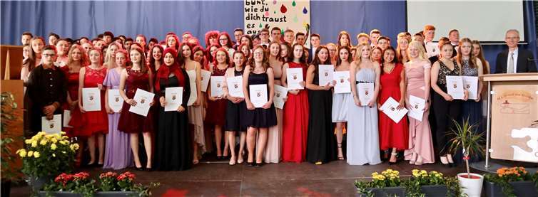 Insgesamt 107 Schülerinnen und Schüler hatten etwas zu feiern.Foto: privat