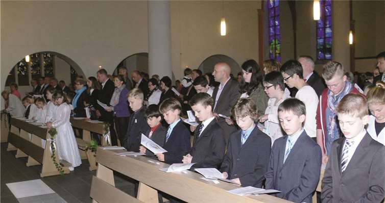 Insgesamt 14 Mädchen und Jungen empfingen in Cochem das Sakrament der Kommunion.