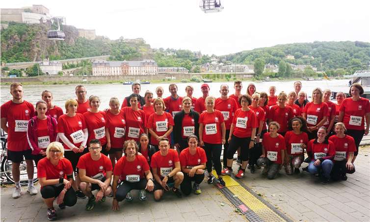 Insgesamt 52 Teilnehmer schickte der Caritasverband Westerwald-Rhein-Lahn beim 16. Münz-Firmenlauf in Koblenz auf die Strecke.Caritas Verband