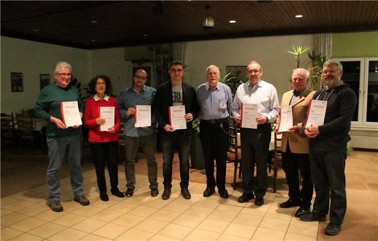 Insgesamt 560 Spenden konnten die Geehrten vorweisen. privat