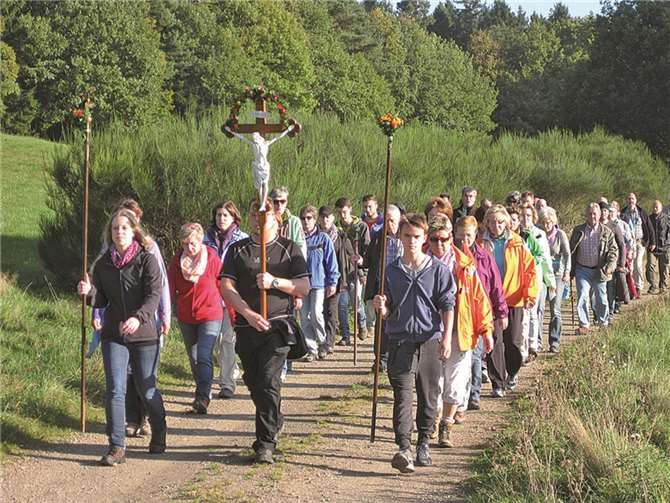 Insgesamt 61 Pilger der Jodokusbruderschaft Hönningen waren nach St. Jost unterwegs.