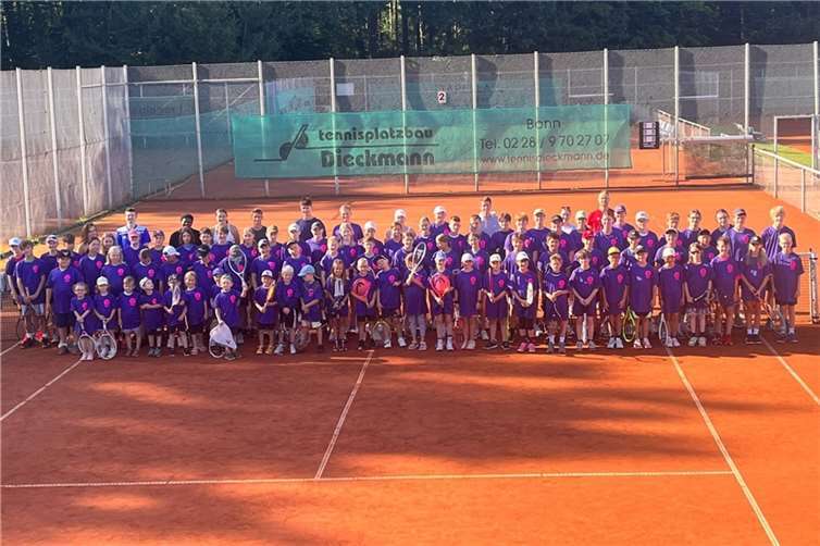 Insgesamt 85 Teilnehmer waren dieses Jahr beim 2. Tenniscamp des MSV in Meckenheim dabei.  Foto: privat