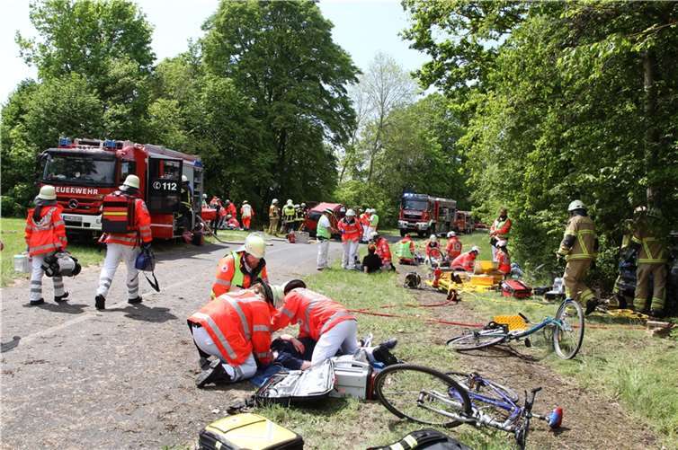 Insgesamt musste der Nachwuchs des Rettungsdienstes 13 Verletzte versorgen.