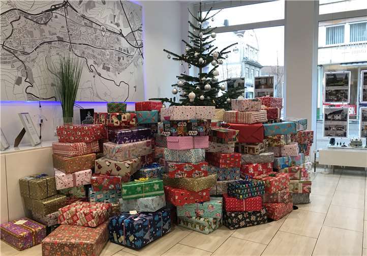 Insgesamt wurden 202 liebevoll gepackte Päckchen gezählt.privat