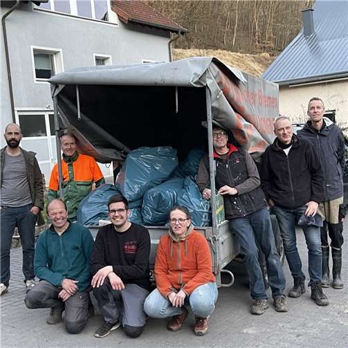 Insgesamt wurden ca. 4500 Liter Müll, sowie diverse Geräte und Einzelteile eingesammelt.
