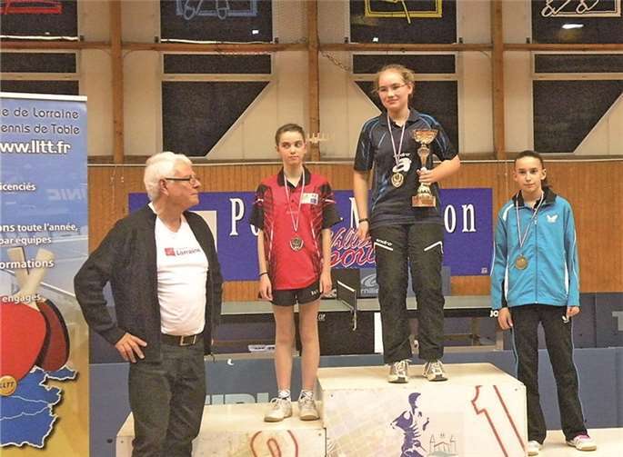 Internationaux Jeunes de Lorraine 2013: Johanna Pfefferkorn auf dem Siegertreppchen ganz oben. privat