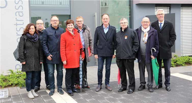 Investor, Architekt sowie Vertreter der Stadt und des WFG bei der Besichtigung der Bendorfer Stadtentwicklung. Fotos: GM