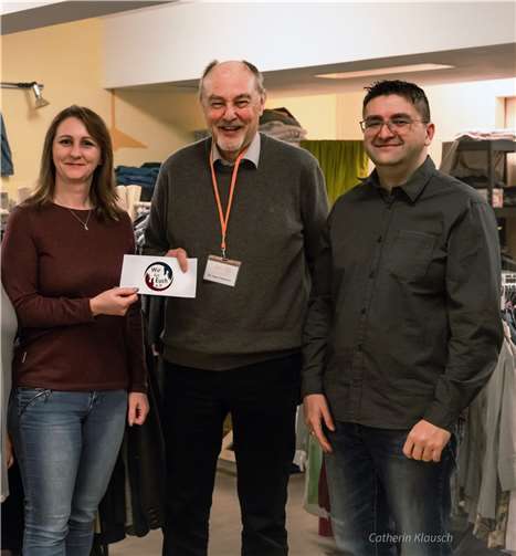 Irina Heer, Vorsitzende WfE, Dr. Uwe Petersen, Tafel Rheinbach-Meckenheim, Arkadius Markoswski, 2. Vorsitzende WfE (v.l.).  Foto: privat