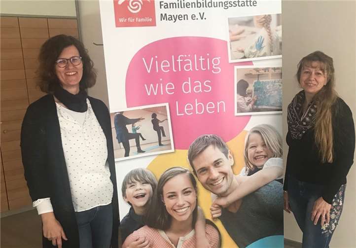 Iris Emmerich, Geschäftsführerin FBS Mayen und Gabi Schmid, Abteilungsleiterin Lebenshilfe Mayen im Mendiger „Haus der Familie“ in der Molkereistraße 15.