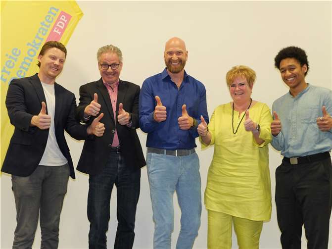 J. Halter, J. Smaluhn, F. Baldus, B. von Sengbusch und B. Balde.  Foto: FDP-Ortsverband Vallendar