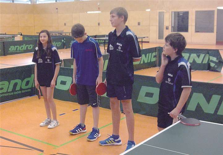 Jacqueline Sprengart, Julian Grunow, Oliver Klein und Julian Wester.