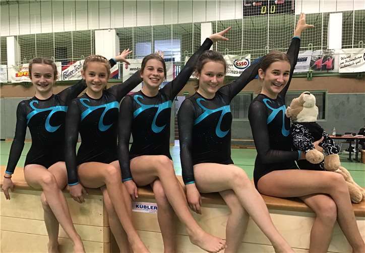 Jahrgang 2004 und jünger (von links): Pauline Luft, Jule Schneider, Lina Haeßer, Luna Bast, Nora Knecktys, es fehlt Celina Dott).