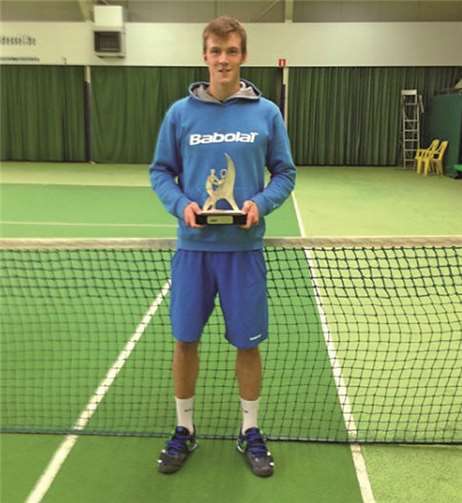 Jan Choinski beim ITF-Turnier in Belgien. privat