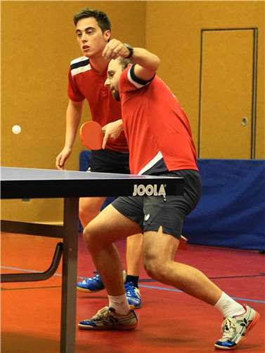 Jan Hillesheim (v.) und Lukas Kalt, gemeinsam im Doppel und in ihren Einzeln ungeschlagen.  Foto: Michael Schreiber