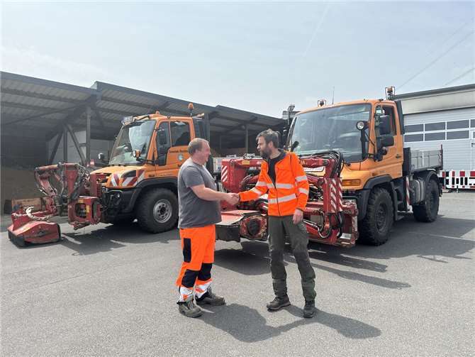 Jan Körfer, Bauhof Wachtberg, Peter Monreal, Leiter des Bauhofs in Alfter. Foto: privat
