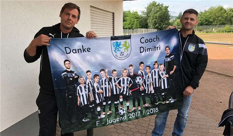 Jan Schäfer und Dimitri Kowalenko, das Trainerteam der F2-Jugend vom SC Bendorf-Sayn. privat
