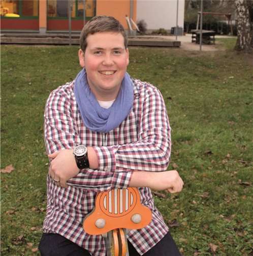 Jan Scheuren in der Kita St. Willibrord in Plaidt.privat