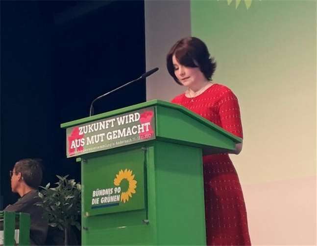 Jana Weber auf der Landesdeligiertenversammlung der Grünen in Andernach. Bündnis 90 / Die Grünen KV Westerwald