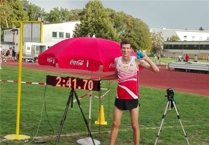 Jannik Weiß sorgte für eine Sensation beim Abendsportfest in Pfungstadt.LG Rhein - Wied