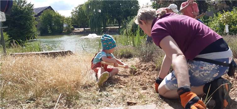 Jasper wie im Sandkasten. Fotos: privat