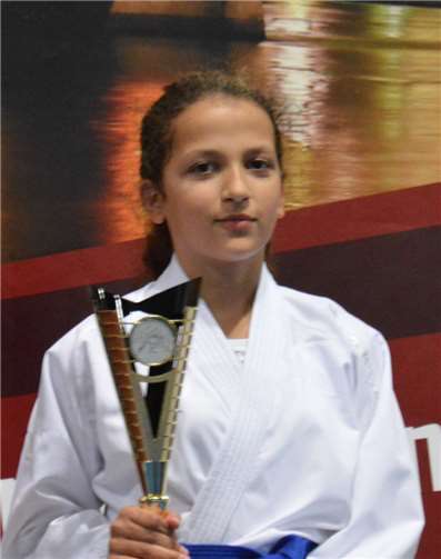 Jayla Lueg bei der Siegerehrung.privat