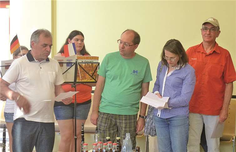 Jean Yves Avignon, Peter Heil, Aline Pierret und Michel Froissard. G. Stein