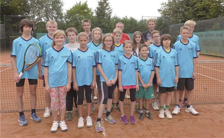 Jeder Teilnehmer des Wellinger Tenniscamps erhielt als Anerkennung ein tolles T-Shirt.privat