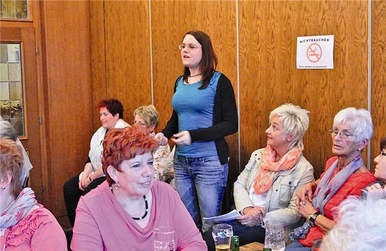 Jenny bei ihrem Bericht über die Garden.