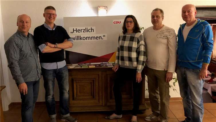 Jens Boettiger (Vorsitzender), Jörg Schüller (Fraktionsvorsitzender), Andrea Thelen (Fraktionsgeschäftsführerin), Thomas Henke (stellv. Vorsitzender), Raimund Bogler (Stadtbürgermeister) Frank Weiland