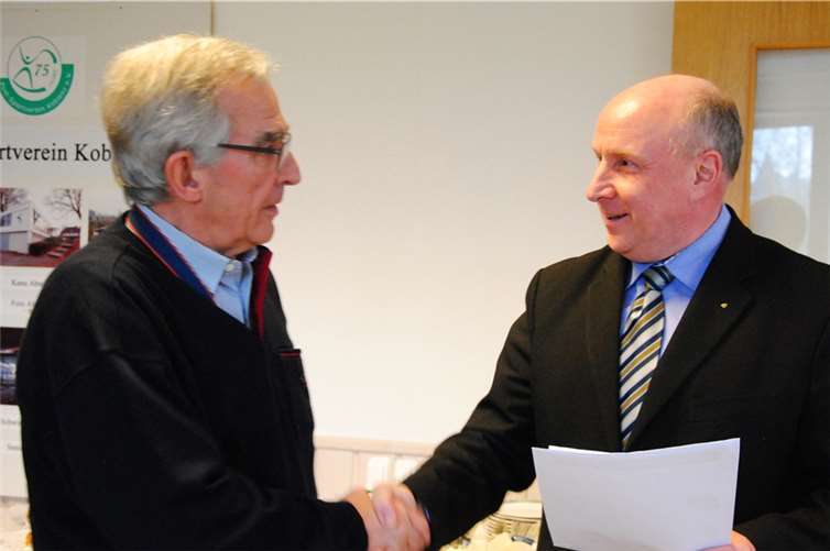 Jens Klenke, ehemaliger zweiter Vorsitzender des Post-SV und Manfred Diehl, Vorsitzender des Sportkreises Koblenz.