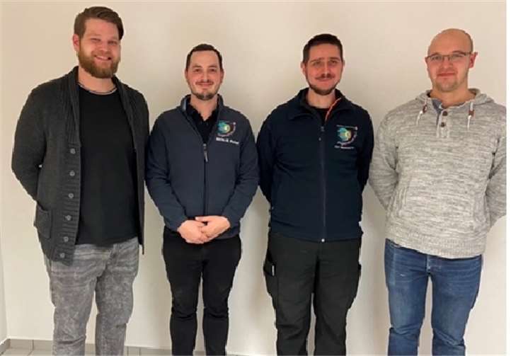 Jens Zimmermann, Niklas-Maximilian Runkel, Stefan Pafel und Christian Fleer (v.l.). Foto: DRK Neuwied