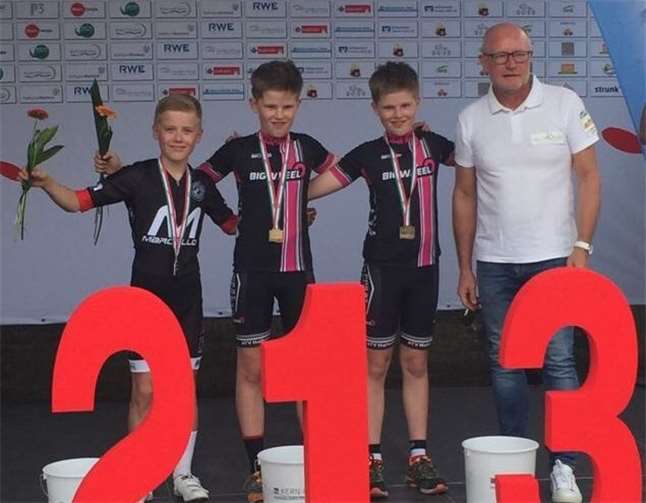 Jesper Schmidt, Vizelandesverbandsmeister im Zeitfahren der U13.
