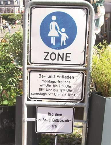 Jetzt auch für Radfahrer freigegeben - die innerstädtische Fußgängerzone. privat