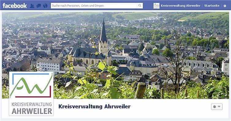 Jetzt online: die Webadresse www.facebook.com/KreisverwaltungAhrweiler. Kreisverwaltung Ahrweiler