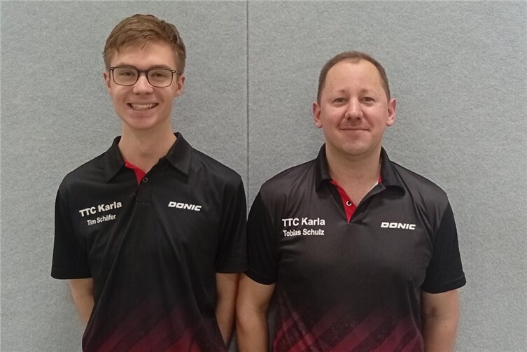Jeweils 2 Einzel gewannen Tobias Schulz (re) und Tim Schäfer. Foto: Friedhelm Sebastian