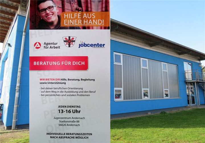 Jeweils am Dienstag, in der Zeit von 13 bis 16 Uhr, öffnet die Jugendarbeitsagentur Im Andernacher Jugendzentrum (Stadionstraße 88).