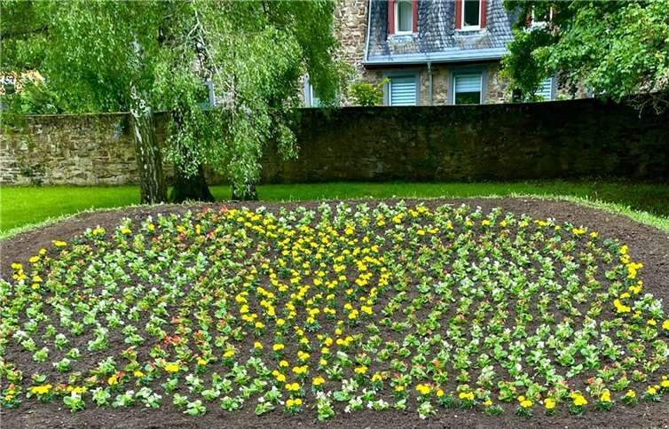 Jeweils im Frühjahr und im Herbst wird das Beet neu bestückt.