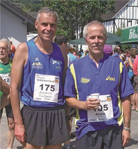 Joachim Karbach und Armin Hastrich waren mit den erzielten Ergebnissen beim schönen Wasserlauf im Gelbachtal zufrieden.privat