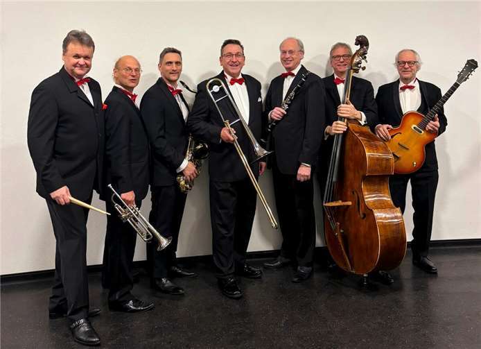 Joe Wulf (Mitte) und seine Gentlemen of Swing sind am 14. Juni im Florinshof in Obermendig zu Gast.  Foto: „Joe Wulf and the Gentlemen of Swing“