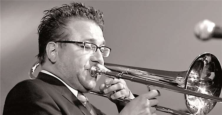 Joe Wulff an der Posaune. privat